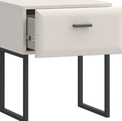 FORTE Nachtkommode »Akihisa mit Schubkasten und Metallfüßen« B/H/T 45,2/54,6/38 cm, Metallfüße, Schubkasten