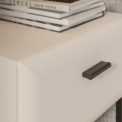 FORTE Nachtkommode »Akihisa mit Schubkasten und Metallfüßen« B/H/T 45,2/54,6/38 cm, Metallfüße, Schubkasten