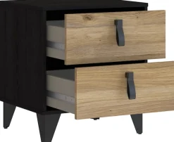 FORTE Nachtkommode »Lya« Nachtkomme, 2 Schubkästen,Metallfüße