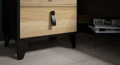 FORTE Nachtkommode »Lya« Nachtkomme, 2 Schubkästen,Metallfüße