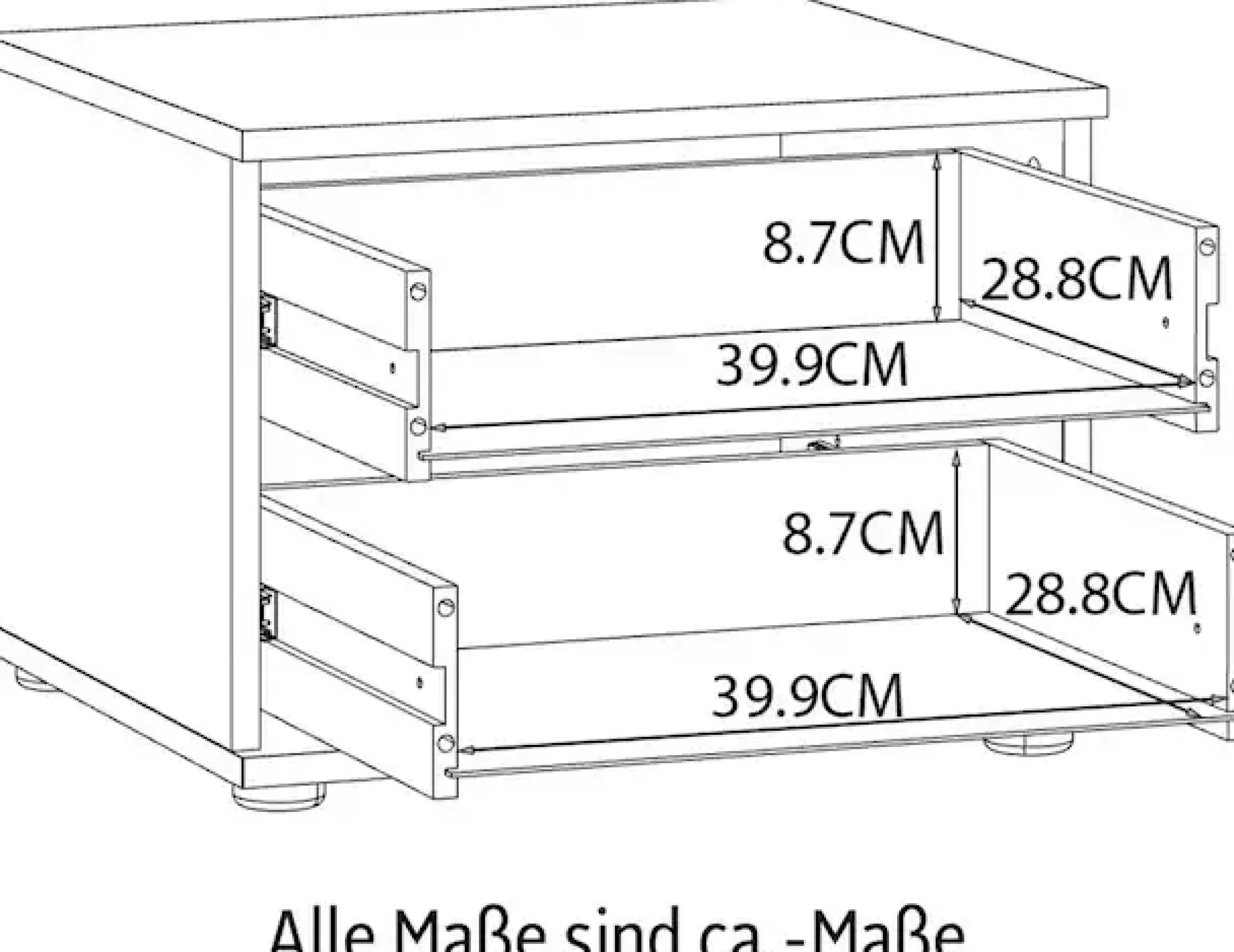 FORTE Nachtschrank
