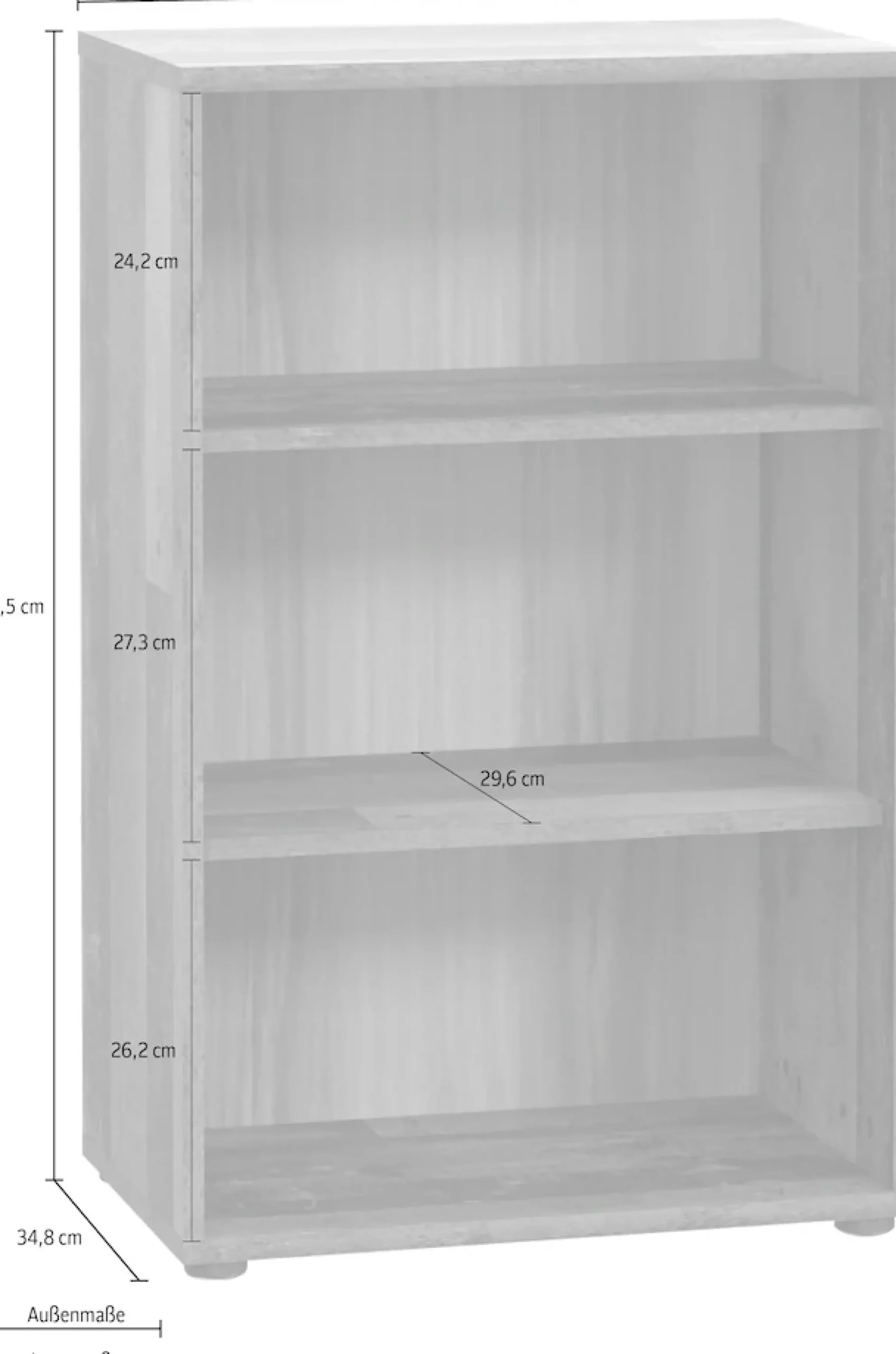 FORTE Regal »Tempra, Mehrzweckregal Höhe85,5cm, 2 Ablageböden« Breite ca. 54 cm