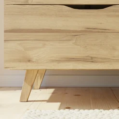 FORTE Schiebetürenschrank »Vankka Viel Stauraum, skandinavischer Stil« B/H/T ca.140x200x50cm,Made in Europe, mit Einlegeböden+Kleiderstange+Schubladen,grifflos