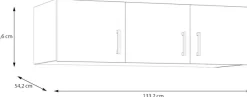 FORTE Schrankaufsatz Schrankaufsatz, Stauraum,3 Türen,Raumnutzung