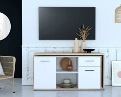 FORTE Schreibtisch »Aliklia« multifunktional, Tischplatte ausschwenkbar, mit Rollen, Sideboard