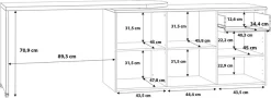 FORTE Schreibtisch »Aliklia« multifunktional, Tischplatte ausschwenkbar, mit Rollen, Sideboard