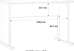 FORTE Schreibtisch »Tempra« Breite 108 cm