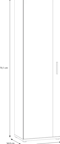 FORTE Schuhschrank »Mehrzweckschrank, Stauraum, viele Einlegeböden« B/H/T 50,2/179,1/34,8, Spiegel