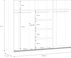FORTE Schwebetürenschrank
