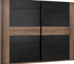FORTE Schwebetürenschrank »Bellevue, viel Stauraum« mit schwarzen Metallgriffleisten, ca. 270x210cm,