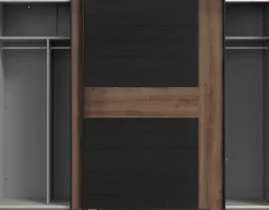 FORTE Schwebetürenschrank »Bellevue, viel Stauraum« mit schwarzen Metallgriffleisten, ca. 270x210cm,