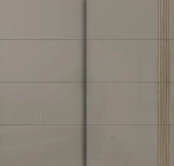 FORTE Schwebetürenschrank Hochglanzfront, Metallgriffleisten