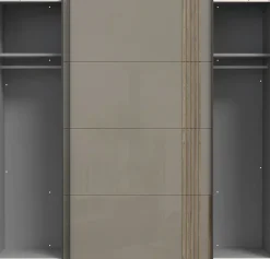 FORTE Schwebetürenschrank Hochglanzfront, Metallgriffleisten