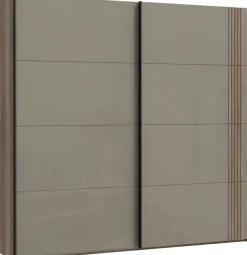 FORTE Schwebetürenschrank Hochglanzfront, Metallgriffleisten