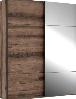 FORTE Schwebetürenschrank »Jacky, mit Spiegelpaneele, Metallgriffe« B/H/T ca: 170/210x61,