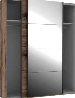 FORTE Schwebetürenschrank »Jacky, mit Spiegelpaneele, Metallgriffe« B/H/T ca: 170/210x61,