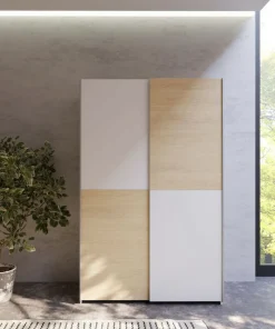 FORTE Schwebetürenschrank »2 Schiebetüren, Made in Europe, stabil und zeitlos« 5 Breiten: 120 -200cm, Höhe ca. 190cm,in verschiedenen Farben und Breiten