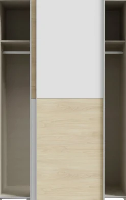 FORTE Schwebetürenschrank »2 Schiebetüren, Made in Europe, stabil und zeitlos« 5 Breiten: 120 -200cm, Höhe ca. 190cm,in verschiedenen Farben und Breiten