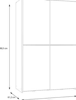 FORTE Schwebetürenschrank »2 Schiebetüren, Made in Europe, stabil und zeitlos« 5 Breiten: 120 -200cm, Höhe ca. 190cm,in verschiedenen Farben und Breiten