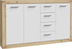 FORTE Sideboard »Baccio« Breite 153 cm, Höhe 92 cm, 3 Türen und 4 Schubkästen
