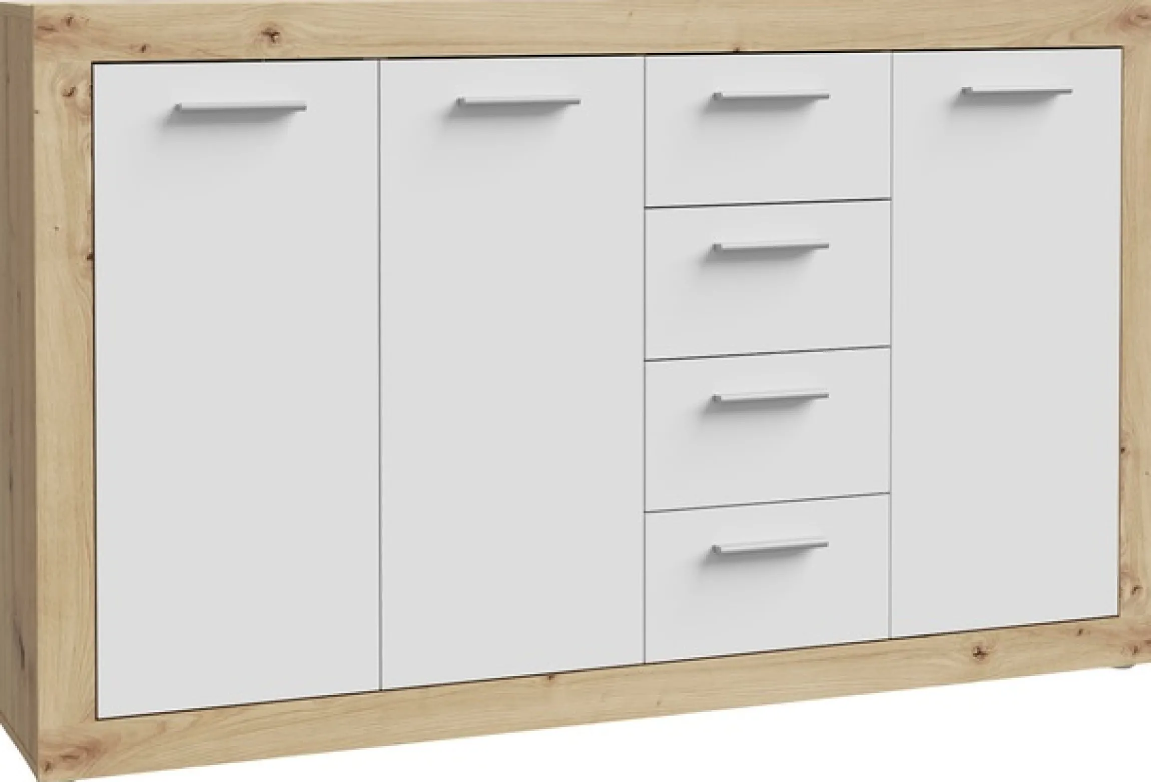 FORTE Sideboard »Baccio« Breite 153 cm, Höhe 92 cm, 3 Türen und 4 Schubkästen