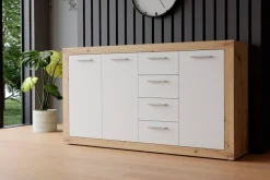 FORTE Sideboard »Baccio« Breite 153 cm, Höhe 92 cm, 3 Türen und 4 Schubkästen