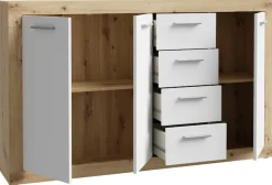 FORTE Sideboard »Baccio« Breite 153 cm, Höhe 92 cm, 3 Türen und 4 Schubkästen
