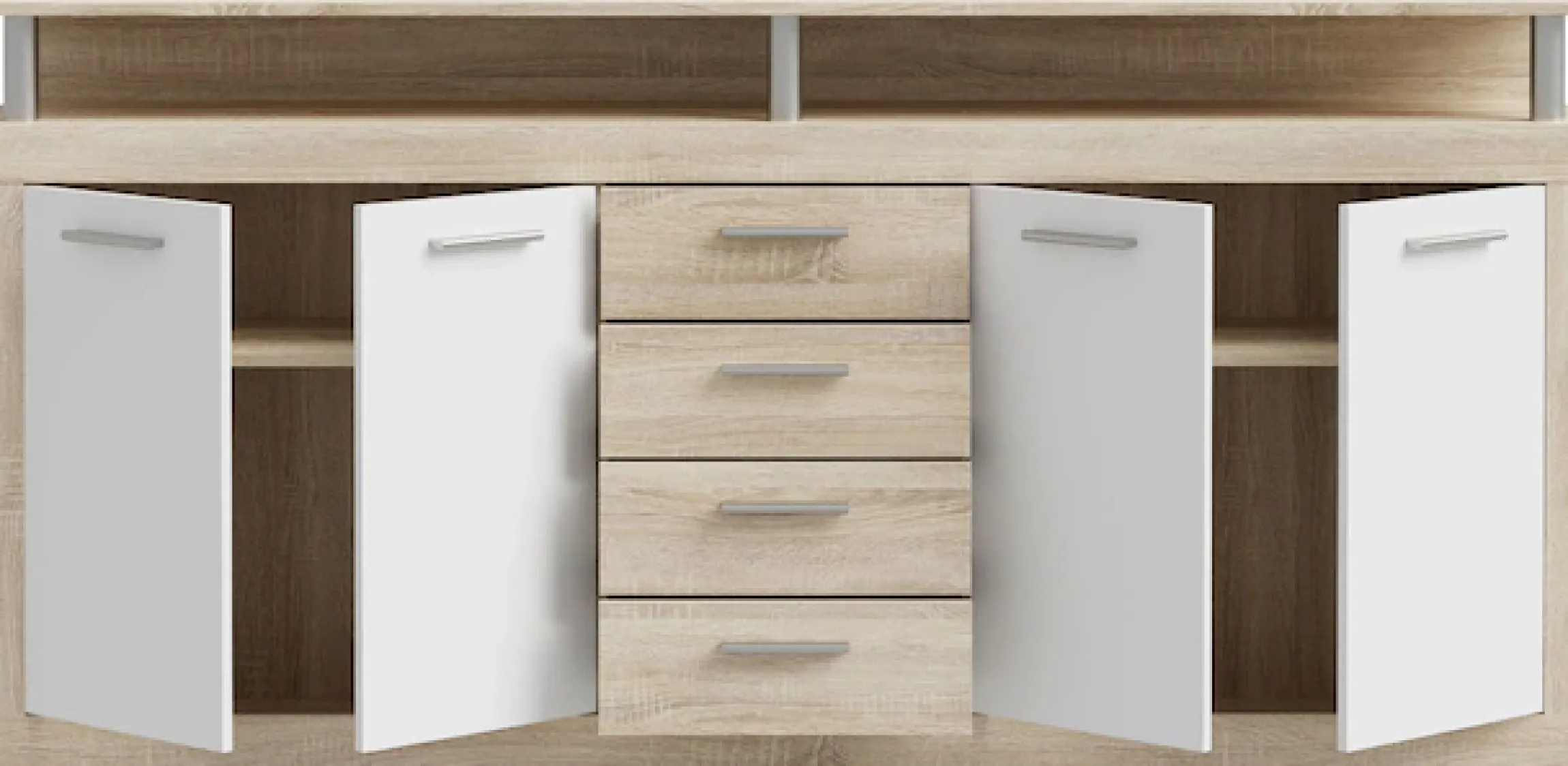 FORTE Sideboard B/H/T 197,5/94,4/36,3 cm, viel Stauraum