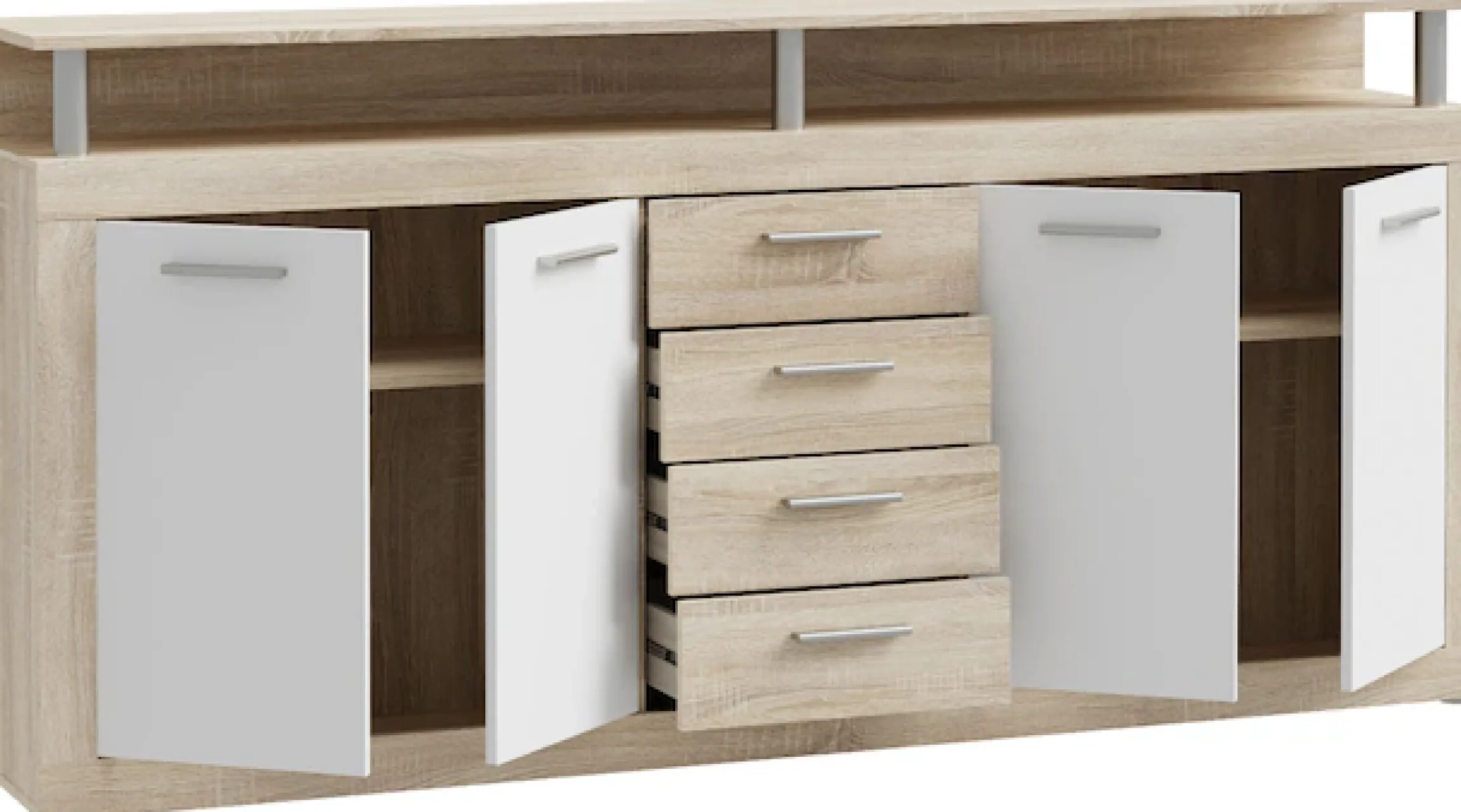 FORTE Sideboard B/H/T 197,5/94,4/36,3 cm, viel Stauraum