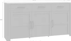 FORTE Sideboard »Bohol, Sideboard, Soft-Close, Stauraum« Breite 166 cm