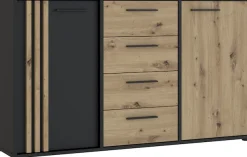 FORTE Sideboard »Cardigan« Sideboard, 2 farbig, Stauraum, Schubkasten , Soft Close,Breite 142,6cm