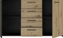 FORTE Sideboard »Cardigan« Sideboard, 2 farbig, Stauraum, Schubkasten , Soft Close,Breite 142,6cm