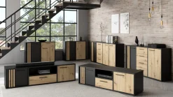 FORTE Sideboard »Cardigan« Sideboard, 2 farbig, Stauraum, Schubkasten , Soft Close,Breite 142,6cm
