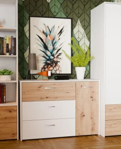 FORTE Sideboard »Culgoa« Sideboard, 3 Schubkästen, 1 Türe viel Staraum pflegeleichtes Dekor