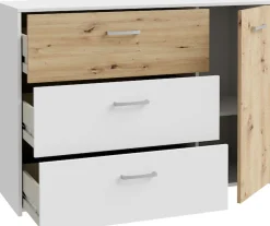 FORTE Sideboard »Culgoa« Sideboard, 3 Schubkästen, 1 Türe viel Staraum pflegeleichtes Dekor