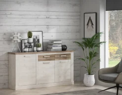 FORTE Sideboard »Duro« mit Türen und Schubladen, im Landhausstil, Breite 172,2 cm
