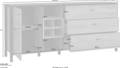 FORTE Sideboard »High Rock« Breite ca. 186 cm