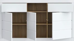 FORTE Sideboard »Lefkadas, Breite 170,7, Höhe 93,5cm« Sideboard, viel Platz, Push to open, Grifflos, breite Rahmenoptik