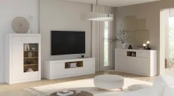 FORTE Sideboard »Lefkadas, Breite 170,7, Höhe 93,5cm« Sideboard, viel Platz, Push to open, Grifflos, breite Rahmenoptik