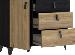 FORTE Sideboard »Lya« Sideboard 3 Schubkästen, 1 Tür, Stauraum, Griffschlaufen