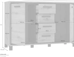 FORTE Sideboard »Trondheim« Breite 138 cm