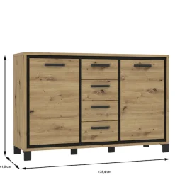 FORTE Sideboard »Trondheim« Breite 138 cm