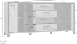 FORTE Sideboard »Trondheim« Breite 177 cm