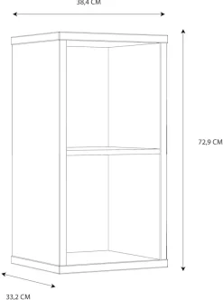 FORTE Standregal »Mauro« Regal mit 2 Fächern, B/H/T 38,2x72,9x32,9 cm, langlebige Beschichtung