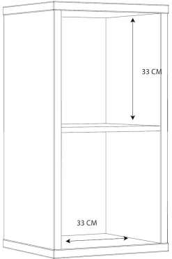 FORTE Standregal »Mauro« Regal mit 2 Fächern, B/H/T 38,2x72,9x32,9 cm, langlebige Beschichtung