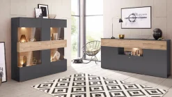 FORTE Vitrine »Como« Breite 152 cm, inkl. Beleuchtung