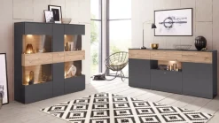FORTE Vitrine »Como« Breite 152 cm, inkl. Beleuchtung