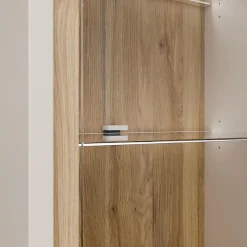 FORTE Vitrine »Forte Seravel Vitrine, 2-türig, Höhe 192,2 cm Lamellen« B/H/T 59,4/199,2/41,5 cm, Glastüre, optionale Beleuchtung