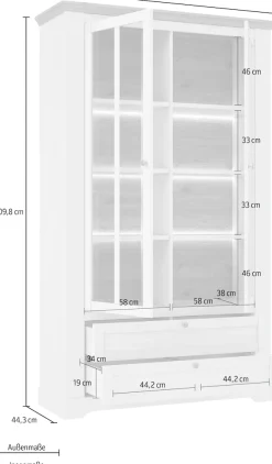 FORTE Vitrine »Iloppa« Höhe ca. 209 cm
