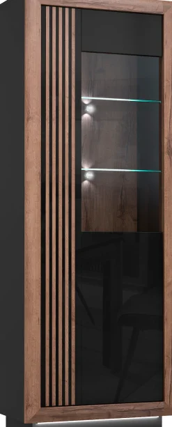 FORTE Vitrine »Savona« Höhe 197 cm, inkl. Sockelbeleuchtung